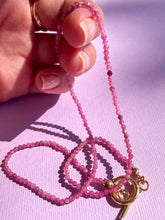 Load image into Gallery viewer, Pink Tourmaline Gemstone necklace
